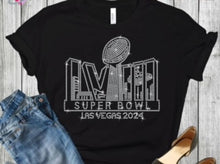 Load image into Gallery viewer, Super Bowl Las Vegas 2024 Rhinestone Tshirt