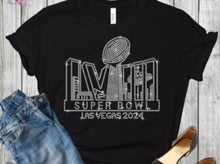 Load image into Gallery viewer, Super Bowl Las Vegas 2024 Rhinestone Tshirt
